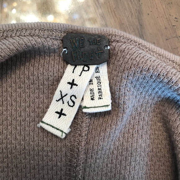 Free People NWT Mod Stripe Cuff Thermal Top - Picture 16 of 16